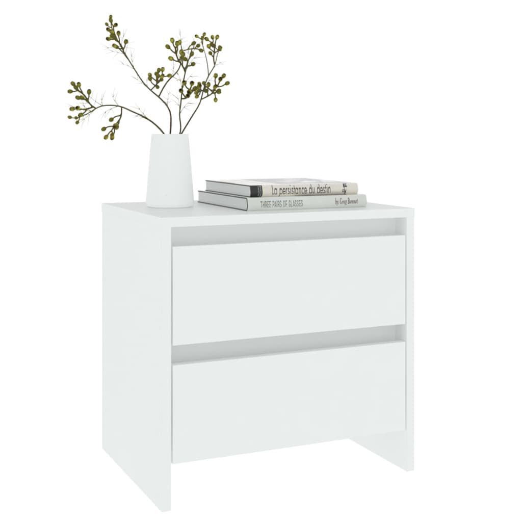 vidaXL Κομοδίνο 2 τεμ Μαύρο Δρυς 45x34x44,5 εκ Επεξεργασμένο ξύλο