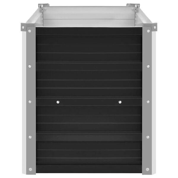vidaXL Ζαρντινιέρα Υπερυψωμένη Ανθρακί 100x40x45 εκ. Γαλβαν. Χάλυβας
