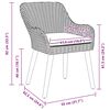 vidaXL Καρέκλα Κήπου με μαξιλάρι 2 pcs Ανοιχτό γκρι 55 x 62.5 x 82 εκ.
