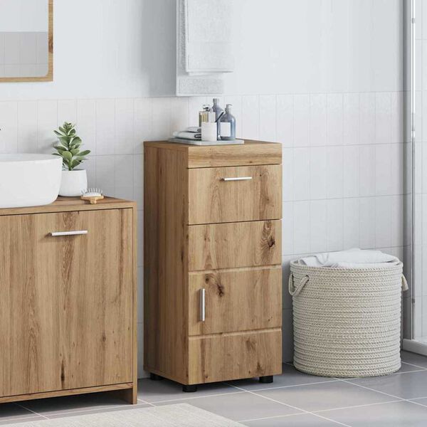 vidaXL Ντουλάπι Μπάνιου με αποθήκευση artisan δρυς 37 x 31.5 x 82 εκ