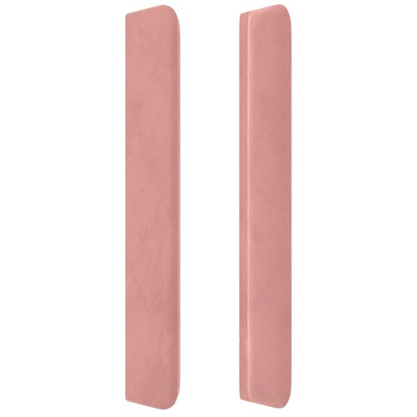 vidaXL Κεφαλάρι με Πτερύγια Ροζ 183x16x118/128 εκ. Βελούδινο