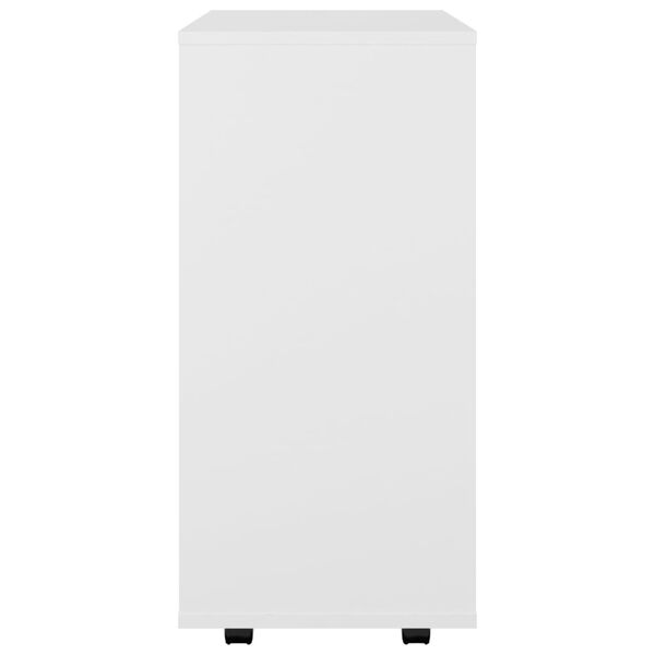 vidaXL Ντουλάπι Τροχήλατο Λευκό 60 x 35 x 75 εκ. από Επεξ. Ξύλο
