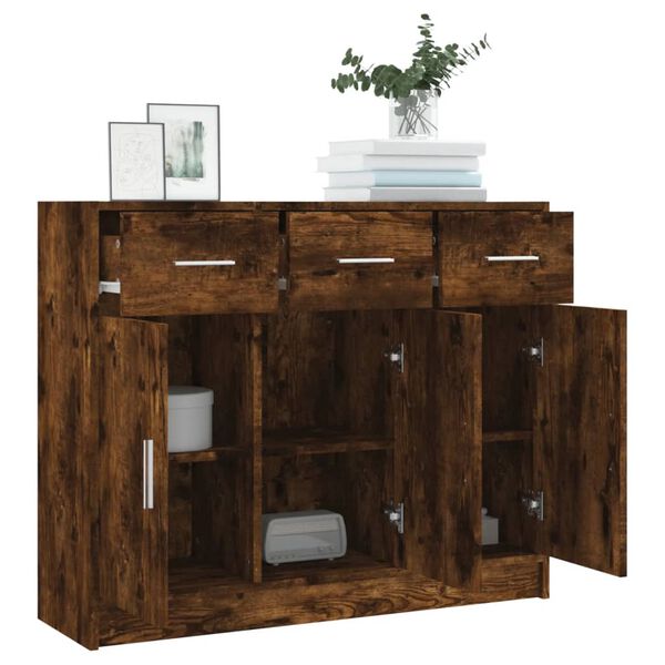 vidaXL Συρταριέρα Καπνιστή Δρυς 91 x 28 x 75 εκ. από Επεξεργ. Ξύλο