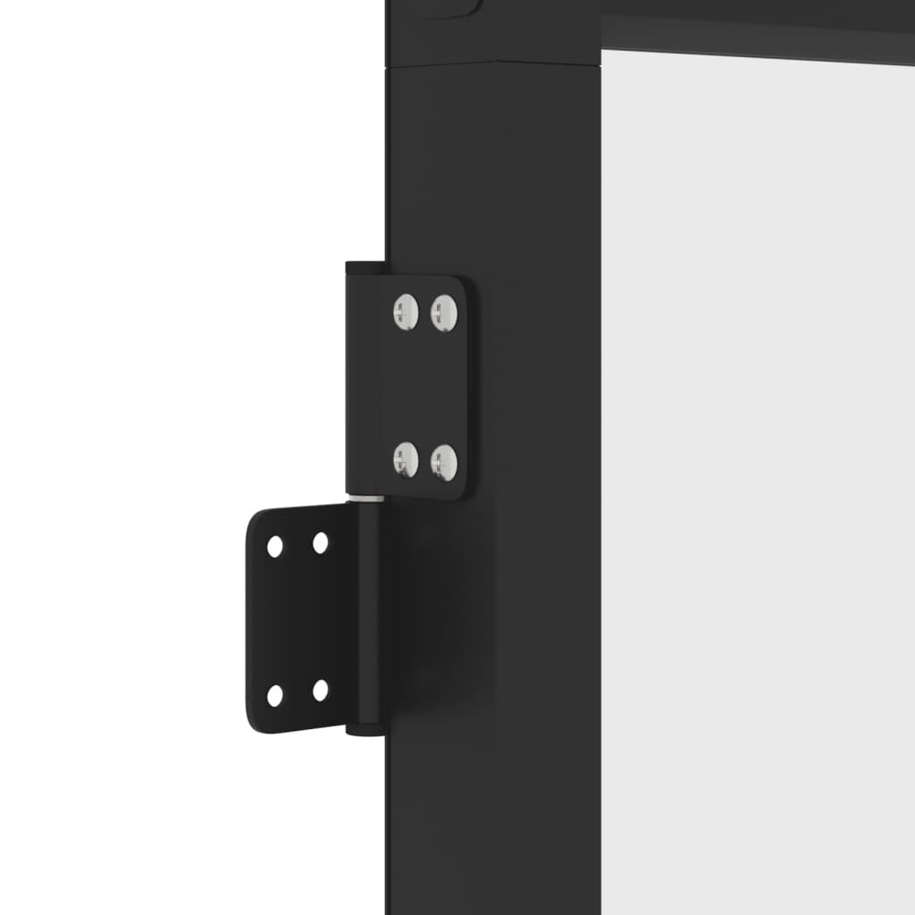 vidaXL Εσωτερική Πόρτα Μαύρη 83 x 201,5 εκ. Ψημένο Γυαλί & Αλουμίνιο