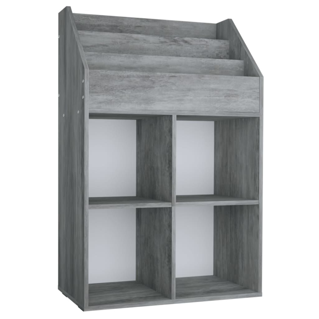 vidaXL Παιδική Ραφιέρα Περιοδικών Γκρι Σκυρ. 71x30x114εκ. Επεξ. Ξύλο