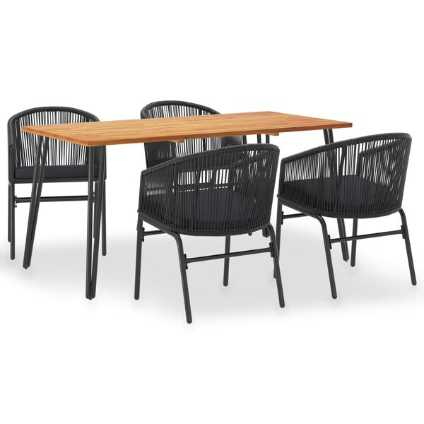 vidaXL &Sigma;&epsilon;&tau; &Tau;&rho;&alpha;&pi;&epsilon;&zeta;&alpha;&rho;ί&alpha;&sigmaf; &Epsilon;&xi;&omega;&tau;. &Chi;ώ&rho;&omicron;&upsilon; 5 &tau;&epsilon;&mu;. &Mu;&alpha;&sigma;ί&phi; &Xi;ύ&lambda;&omicron; &Alpha;&kappa;&alpha;&kappa;ί&alpha;&sigmaf;/&Rho;&alpha;&tau;ά&nu; PVC