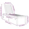 vidaXL Ξαπλώστρα 1-πρόσωπο Καφέ 207 x 58 x 35εκ Μασίφ ξύλο ακακίας