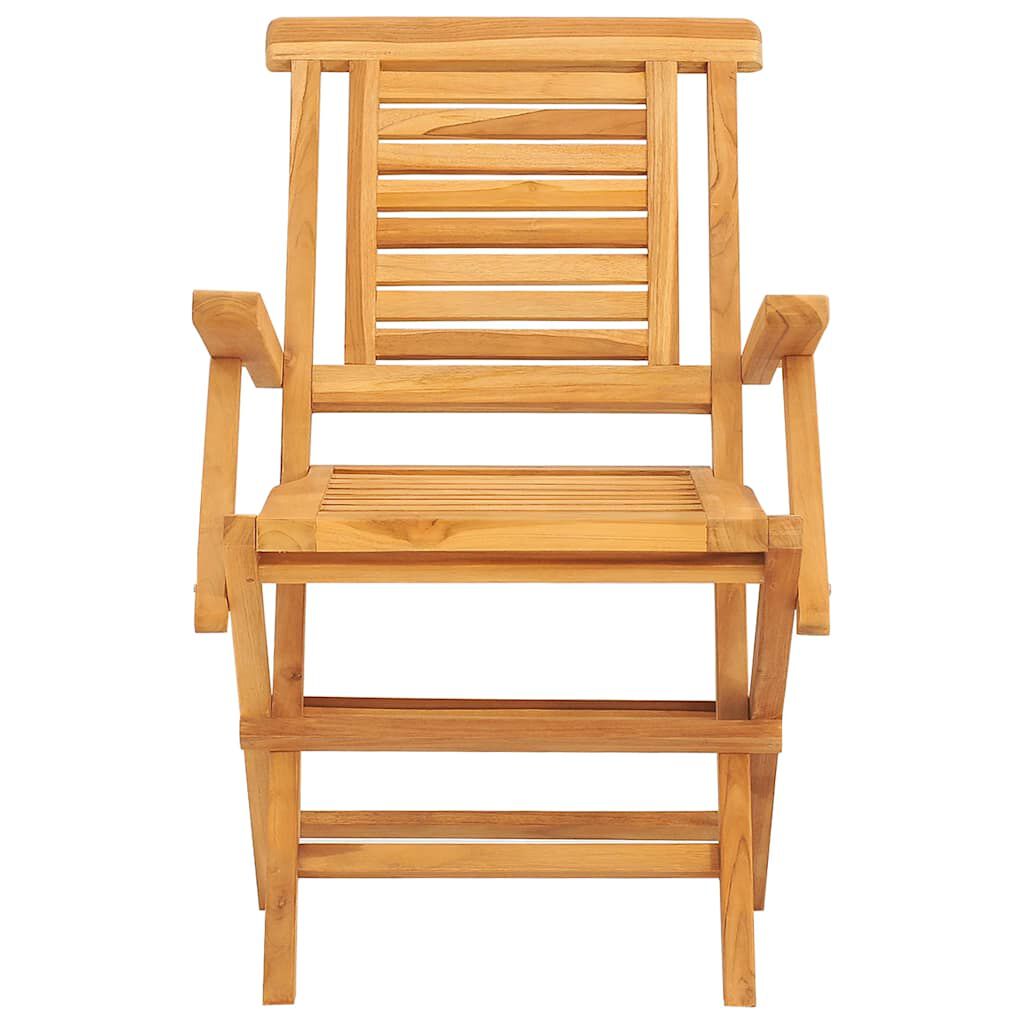 vidaXL Καρέκλες Κήπου Πτυσσόμενες 4 τεμ. 56x63x90 εκ. Μασίφ Ξύλο Teak