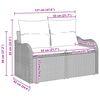 vidaXL Σετ Καναπέ Κήπου με μαξιλάρι 5 pcs Καφέ Πολυ ράταν