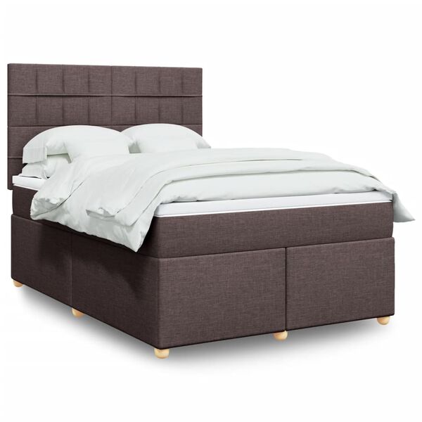 vidaXL &Kappa;&rho;&epsilon;&beta;ά&tau;&iota; Boxspring &mu;&epsilon; &Sigma;&tau;&rho;ώ&mu;&alpha; &Sigma;&kappa;&omicron;ύ&rho;&omicron; &Kappa;&alpha;&phi;έ 160x200 &epsilon;&kappa; &Upsilon;&phi;&alpha;&sigma;&mu;ά&tau;&iota;&nu;&omicron;