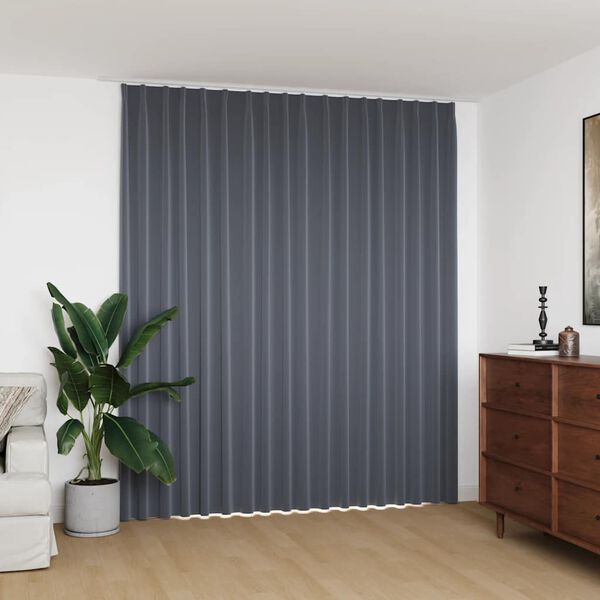 vidaXL Κουρτίνα Συσκότισης με Γάντζους Γκρι 290 x 245 εκ.