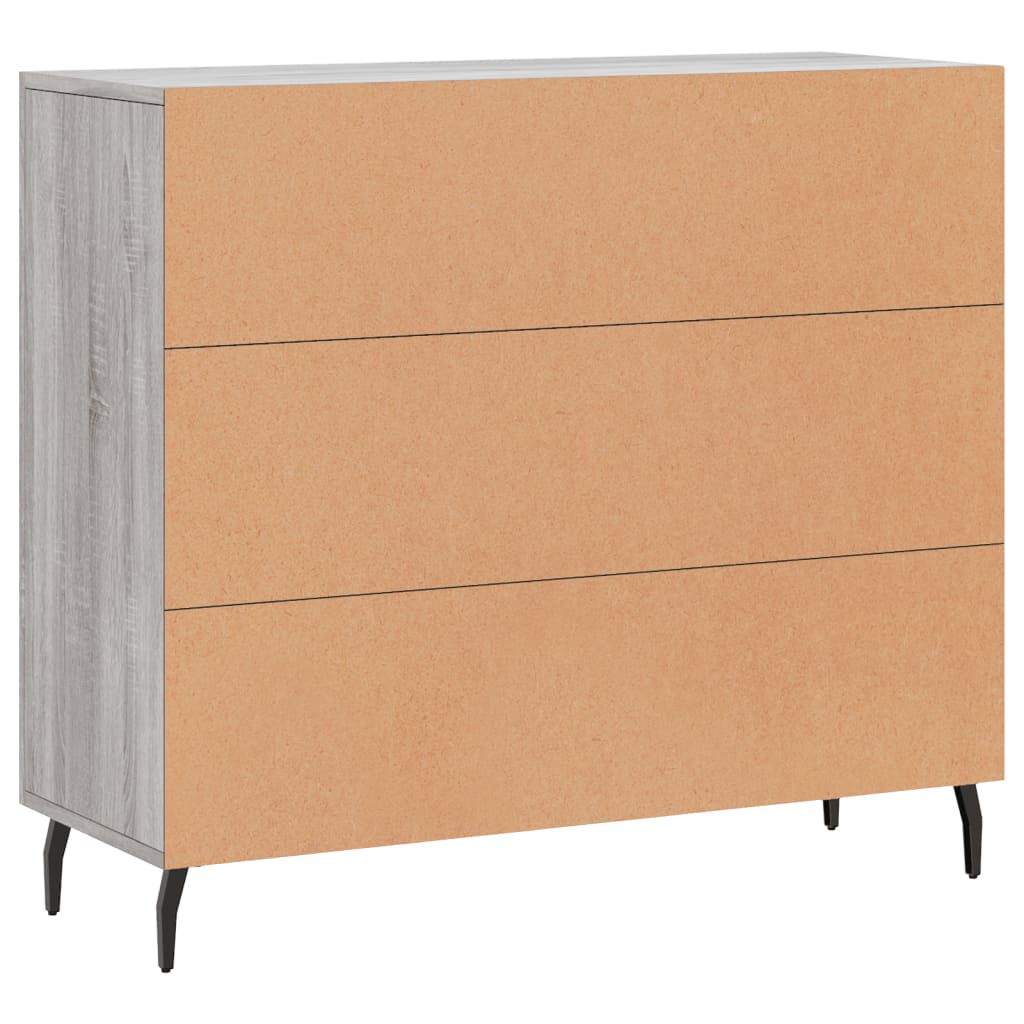 vidaXL Ντουλάπι Γκρι Sonoma 90 x 34 x 80 εκ. από Επεξεργασμένο Ξύλο