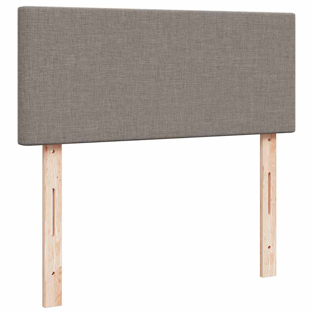 vidaXL Οθωμανικό κρεβάτι με στρώμα & LEDs Taupe 120x200cm ύφασμα