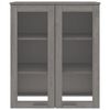 vidaXL Πάνω Μέρος Ντουλαπιού HAMAR Αν. Γκρι 85x35x100 εκ. Μασίφ Πεύκο