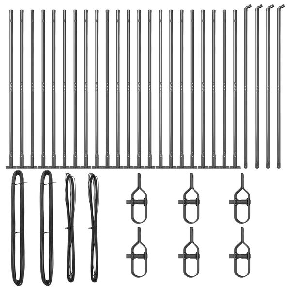 vidaXL Στύλος Περιφράξεων 26 pcs Γκρι Μέγεθος: 3,2 x 3,2 x 88,5 εκ.