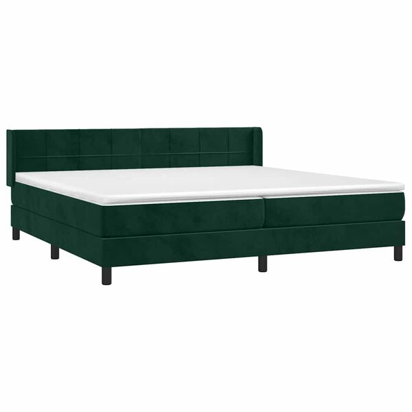 vidaXL &Kappa;&rho;&epsilon;&beta;ά&tau;&iota; Boxspring &mu;&epsilon; &Sigma;&tau;&rho;ώ&mu;&alpha; &Sigma;&kappa;&omicron;ύ&rho;&omicron; &Pi;&rho;ά&sigma;&iota;&nu;&omicron; 200x200&epsilon;&kappa;. &Beta;&epsilon;&lambda;&omicron;ύ&delta;&iota;&nu;&omicron;