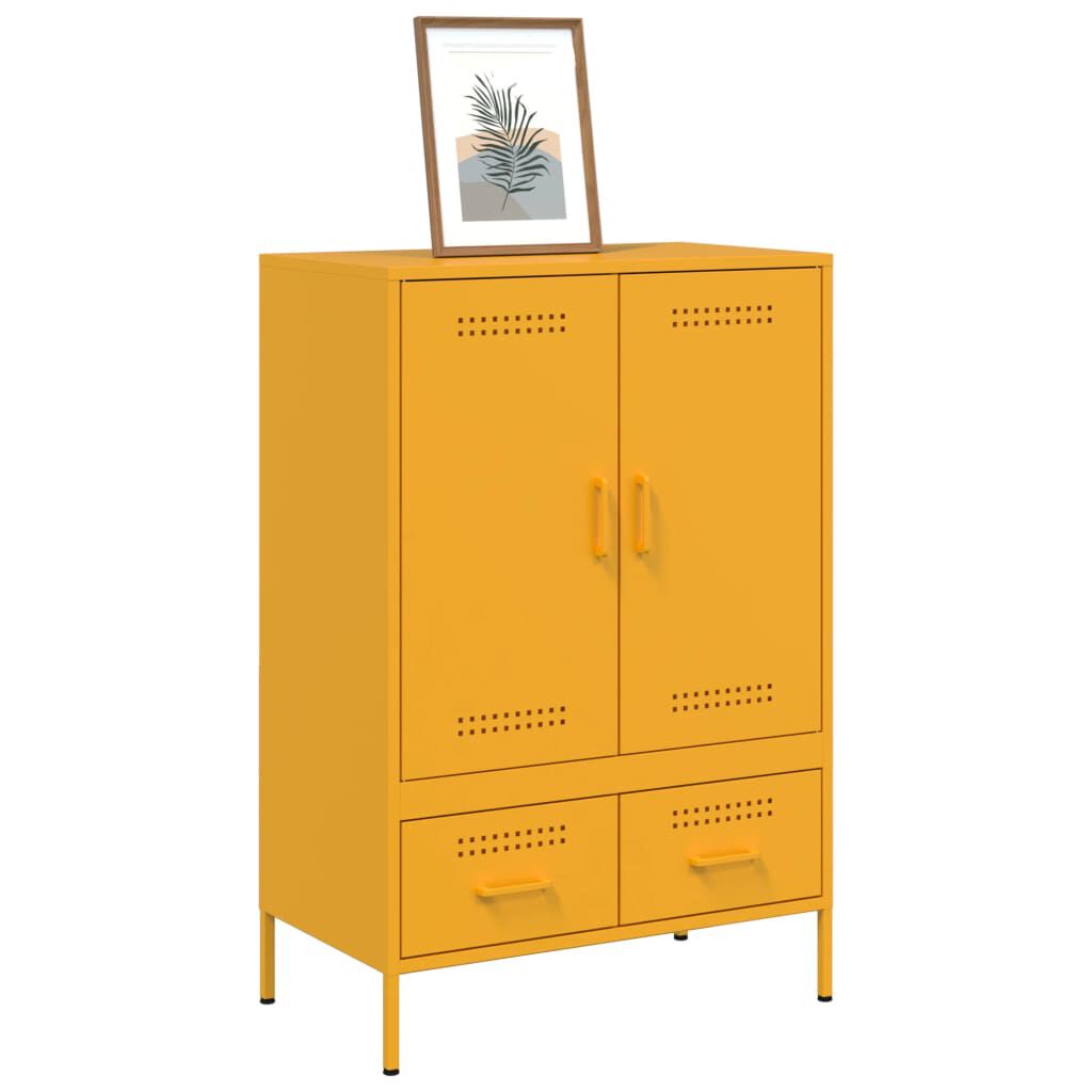 vidaXL Ντουλάπι Μουσταρδί 68x39x101,5 εκ. από Ατσάλι