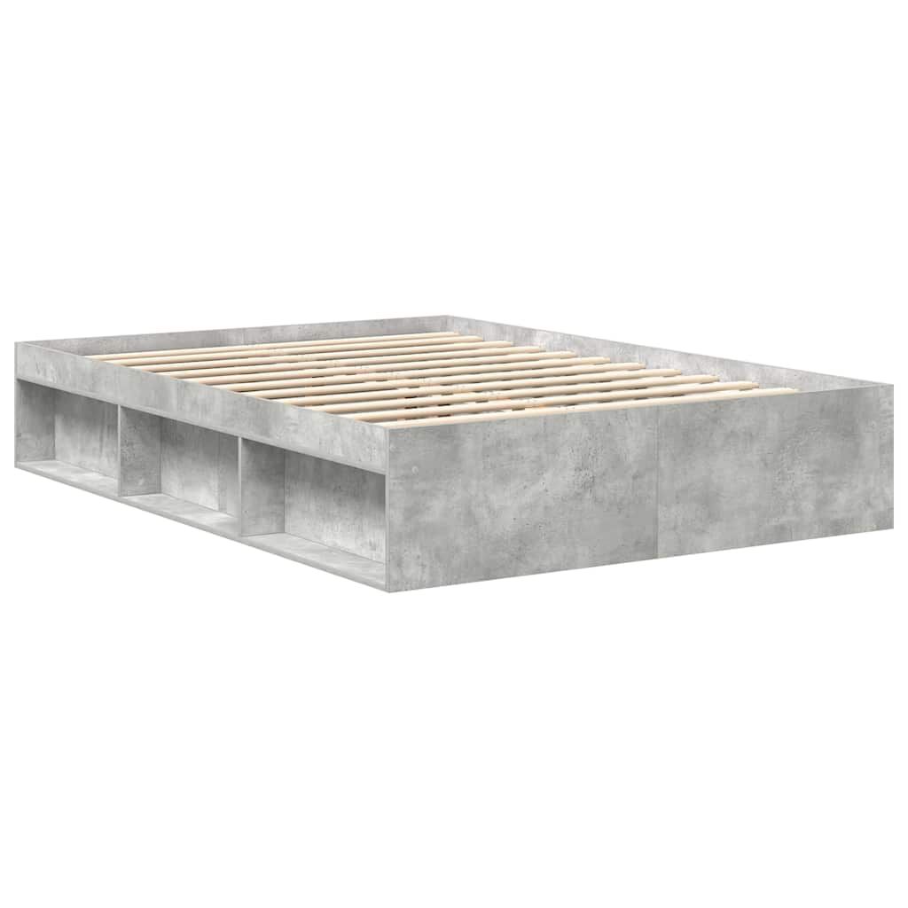 vidaXL Πλαίσιο Κρεβατιού Γκρι Σκυροδέματος 120x190 εκ. Small Double