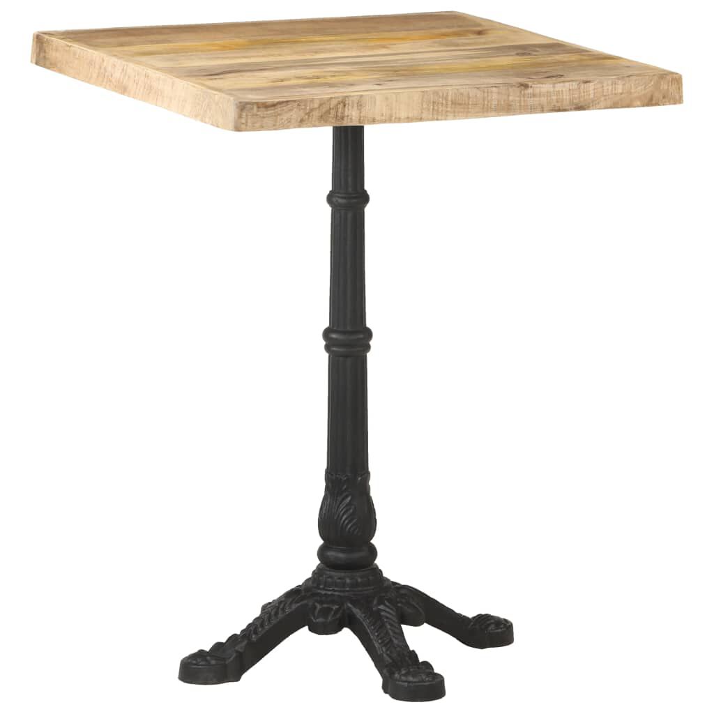 vidaXL Τραπέζι Bistro 60 x 60 x 77 εκ. Ακατέργαστο Ξύλο Μάνγκο