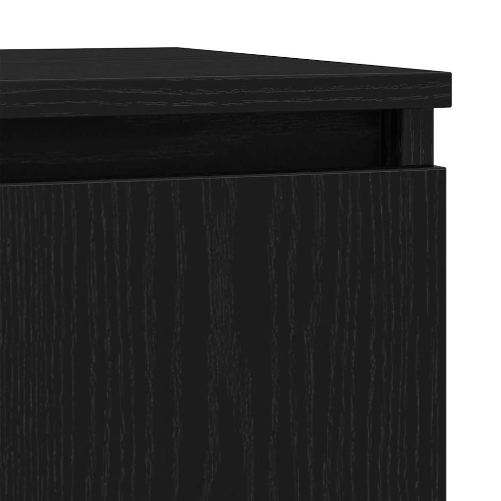 vidaXL Sideboard Μαύρη βελανιδιά 57x34x76 cm Κατασκευασμένο ξύλο