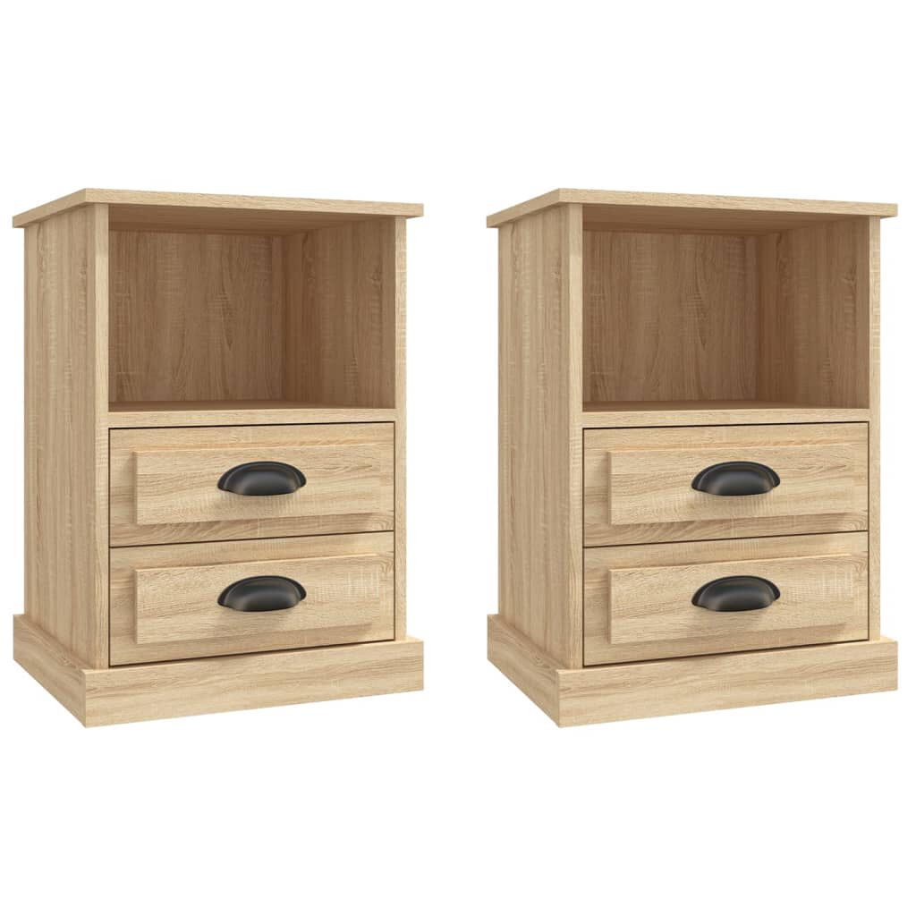 vidaXL Κομοδίνα 2 τεμ. Sonoma Δρυς 43x36x60 εκ.