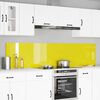 vidaXL Πίσω Πάνελ Κουζίνας 2 pcs Κίτρινο 110 x 50 cm σκληρυμένο γυαλί