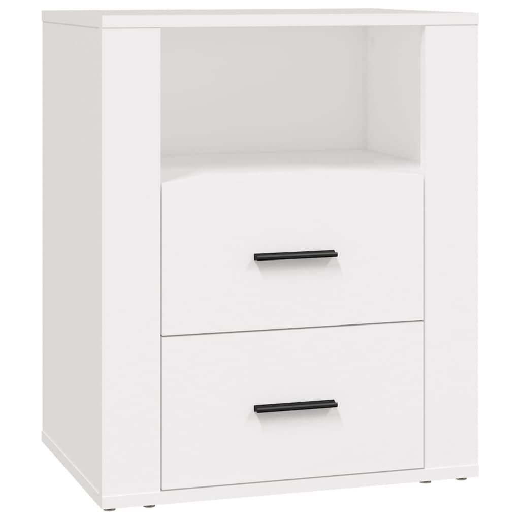 vidaXL Κομοδίνο Λευκό 50 x 36 x 60 εκ. από Επεξεργασμένο Ξύλο