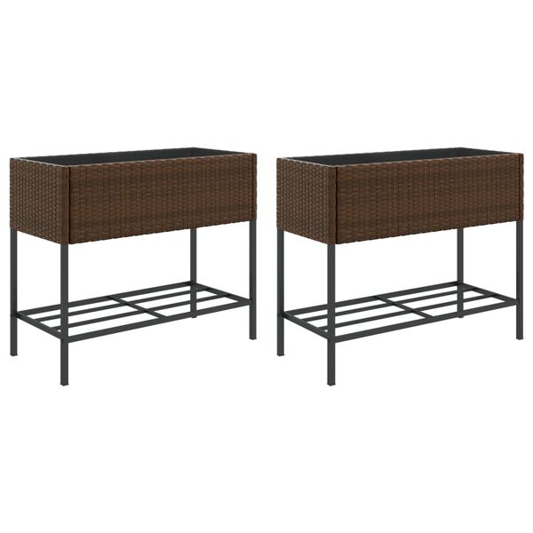 vidaXL &Gamma;&lambda;ά&sigma;&tau;&rho;&epsilon;&sigmaf; &Kappa;ή&pi;&omicron;&upsilon; &mu;&epsilon; &Rho;ά&phi;&iota;&alpha; 2 &tau;&epsilon;&mu;. &Kappa;&alpha;&phi;έ 90x40x75&epsilon;&kappa; &Sigma;&upsilon;&nu;&theta;. &Rho;&alpha;&tau;ά&nu;