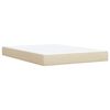 vidaXL Κρεβάτι Boxspring με Στρώμα Κρεμ 140x190 εκ. Υφασμάτινο