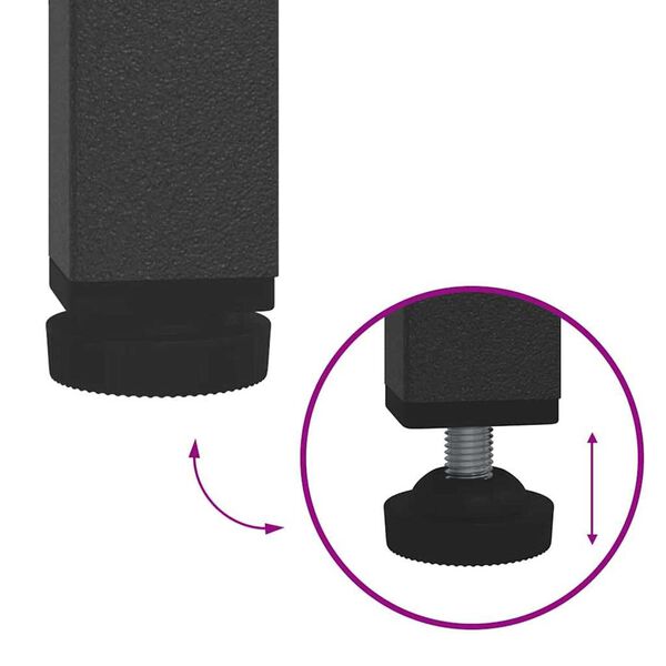 vidaXL Σετ Αποθήκευσης Κουζίνας με ράφι 3 pcs Ασημί 210 x 50 x 92 εκ