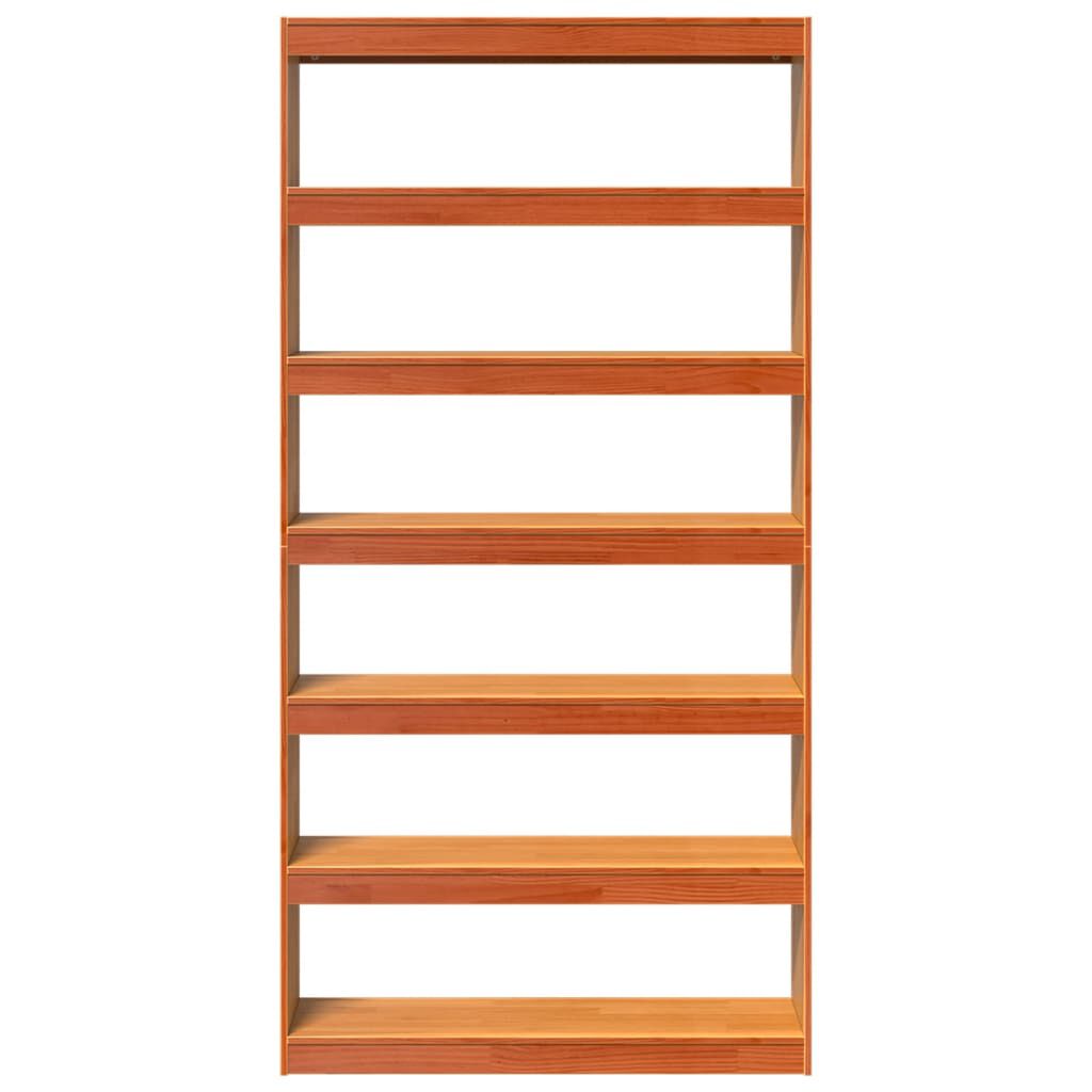 vidaXL Βιβλιοθήκη/Διαχωριστικό Χώρου 100x30x199,5 εκ Μασίφ Ξύλο Πεύκου