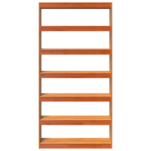 vidaXL Βιβλιοθήκη/Διαχωριστικό Χώρου 100x30x199,5 εκ Μασίφ Ξύλο Πεύκου