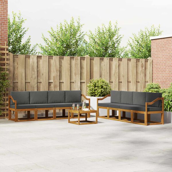 vidaXL &Sigma;&epsilon;&iota;&rho;ά &Kappa;&alpha;&nu;&alpha;&pi;έ &Epsilon;&xi;&omega;&tau;&epsilon;&rho;&iota;&kappa;&omicron;ύ &mu;&epsilon; &mu;&alpha;&xi;&iota;&lambda;ά&rho;&iota; 9 pcs &Phi;&upsilon;&sigma;&iota;&kappa;ό &kappa;&alpha;&iota; &Alpha;&nu;&theta;&rho;&alpha;&kappa;ί