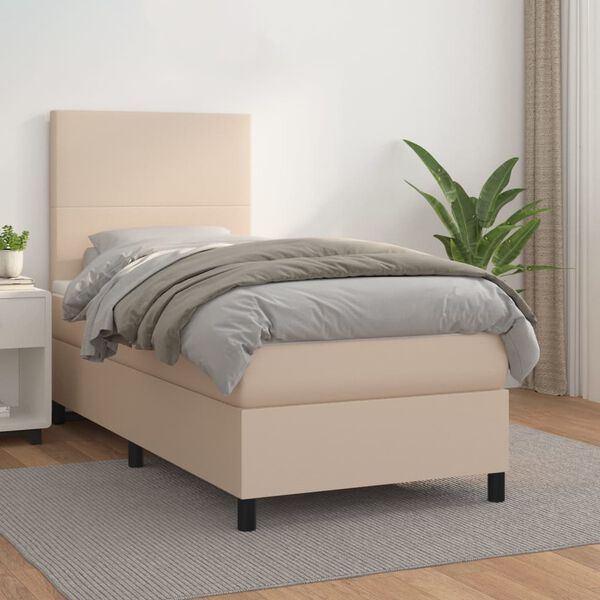 vidaXL &Kappa;&rho;&epsilon;&beta;ά&tau;&iota; Boxspring &mu;&epsilon; &Sigma;&tau;&rho;ώ&mu;&alpha; &Kappa;&alpha;&pi;&omicron;&upsilon;&tau;&sigma;ί&nu;&omicron; 100x200&epsilon;&kappa;.&alpha;&pi;ό &Sigma;&upsilon;&nu;&theta;.&Delta;έ&rho;&mu;&alpha;
