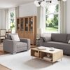vidaXL Καναπές 3 pcs Taupe Ύφασμα μείγματος λινών