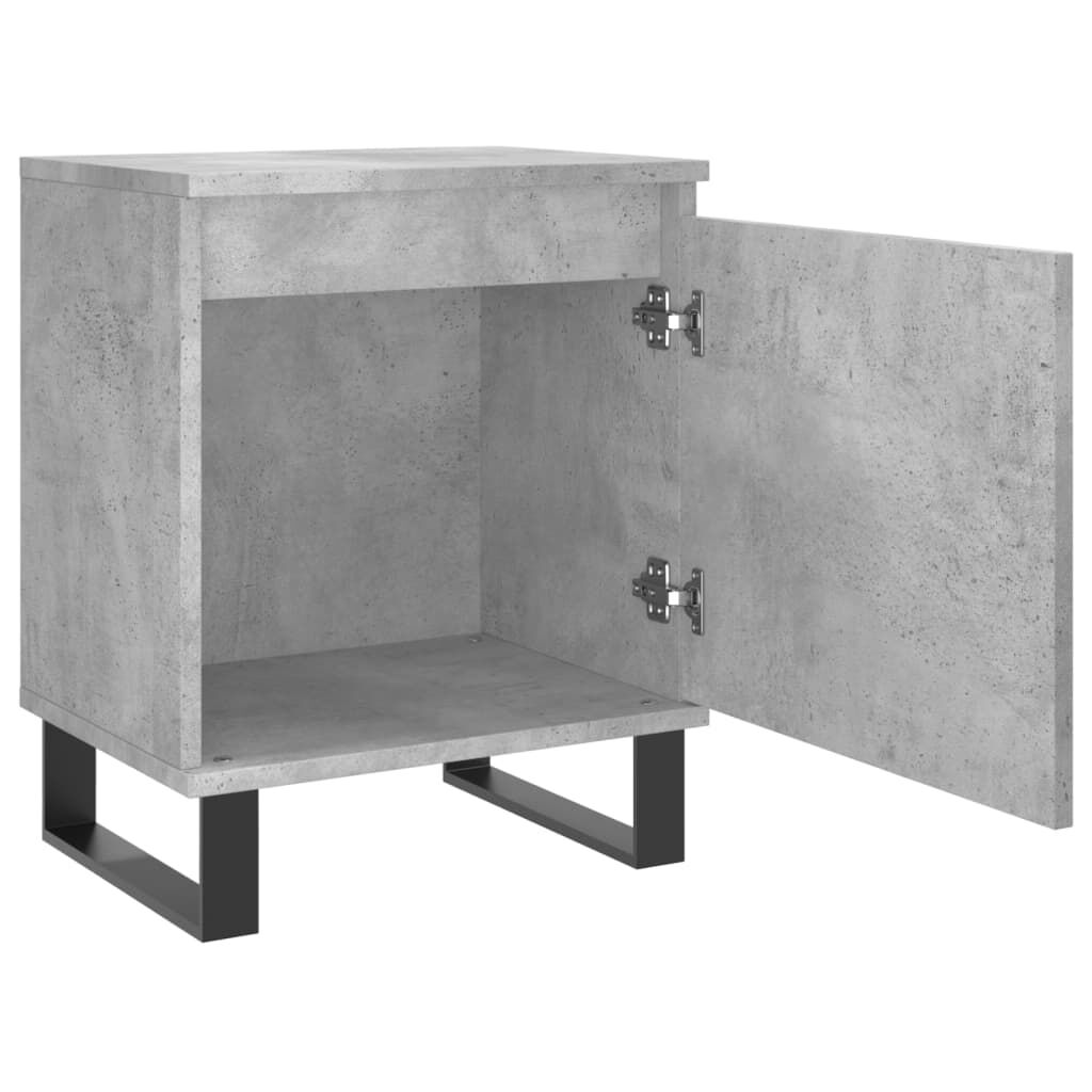 vidaXL Κομοδίνο Γκρι Σκυρ. 40x30x50 εκ. από Επεξεργασμένο Ξύλο