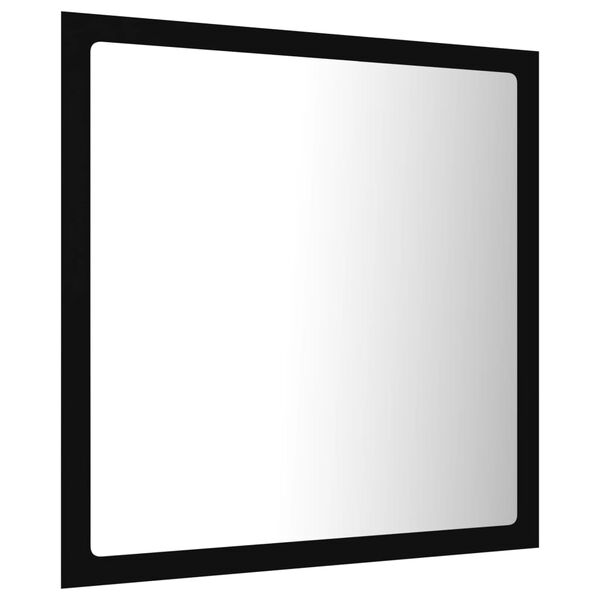 vidaXL Καθρέφτης Μπάνιου με LED Μαύρος 40 x 8,5 x 37 εκ. Ακρυλικός