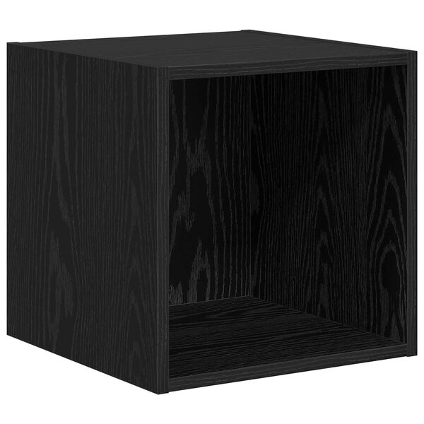 vidaXL 2 pcs Μαύρη δρυς 37 x 37 x 142.5 εκ Επεξεργασμένο ξύλο