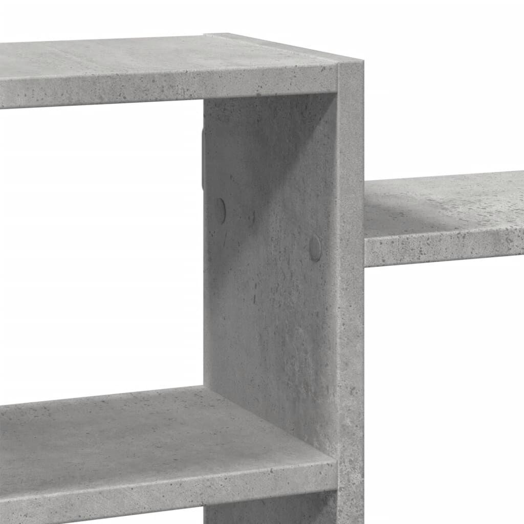 vidaXL Ραφιέρα Τοίχου Γκρι Σκυροδέματος 129x18x42 εκ. από Επεξ. Ξύλο