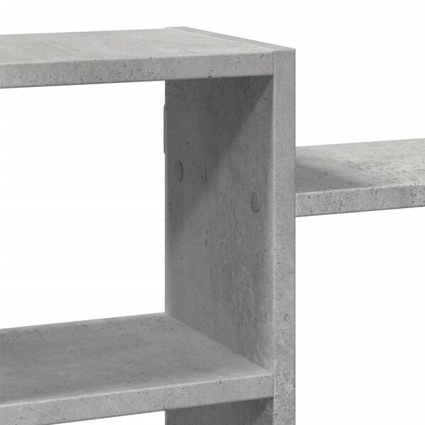 vidaXL Ραφιέρα Τοίχου Γκρι Σκυροδέματος 129x18x42 εκ. από Επεξ. Ξύλο