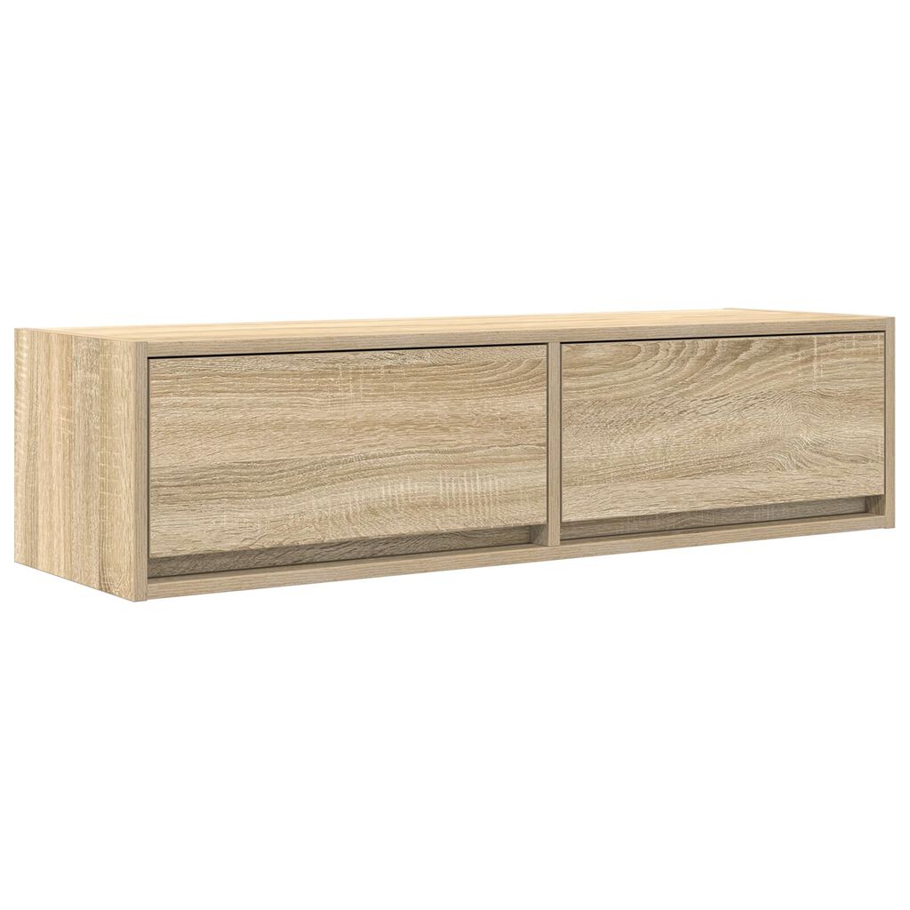 vidaXL Κομοδίνο ΤV Σομιέ Καρυδιά 100x31x25,5 εκ. Επεξεργασμένου Ξύλου