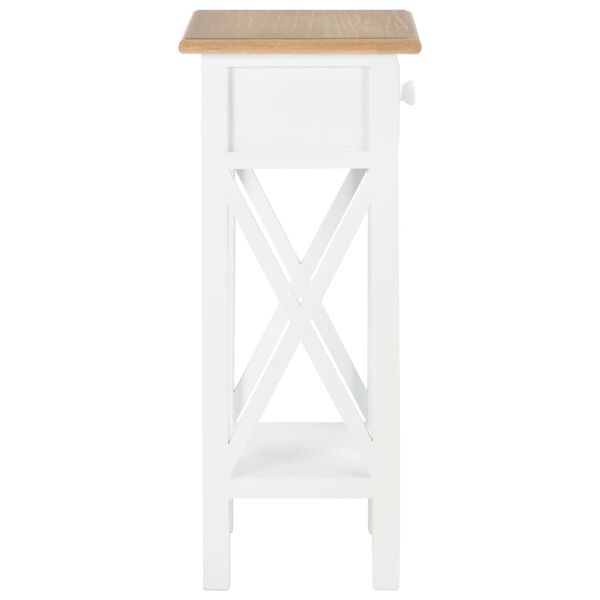 vidaXL Τραπεζάκι Βοηθητικό Λευκό 27 x 27 x 65,5 εκ. Ξύλινο