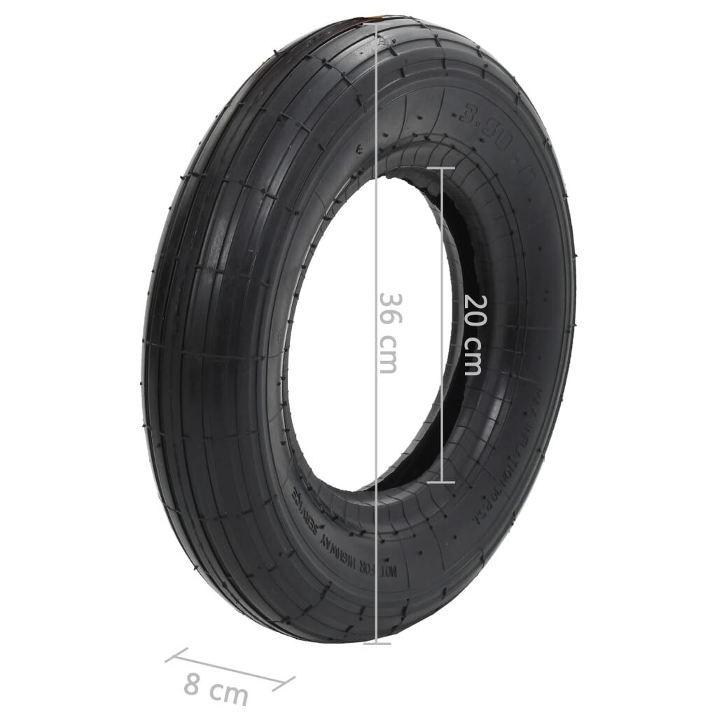 vidaXL Λάστιχο για Καρότσι 3.50-8 4PR από Καουτσούκ