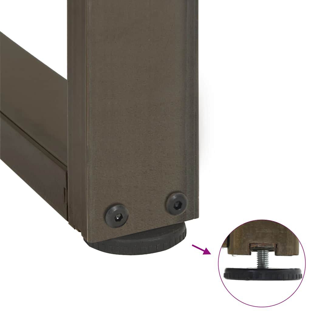 vidaXL Πόδια τραπεζαρίας σε σχήμα T 2 τεμ. 90x35x(72-73)εκ. Ατσάλι