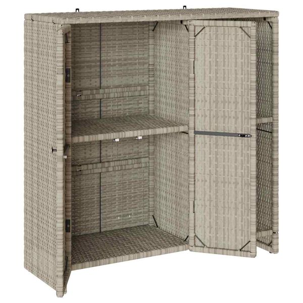 vidaXL Ντουλάπι αποθήκευσης Ανοιχτό γκρι 100 x 36 x 102 εκ Ρατάν