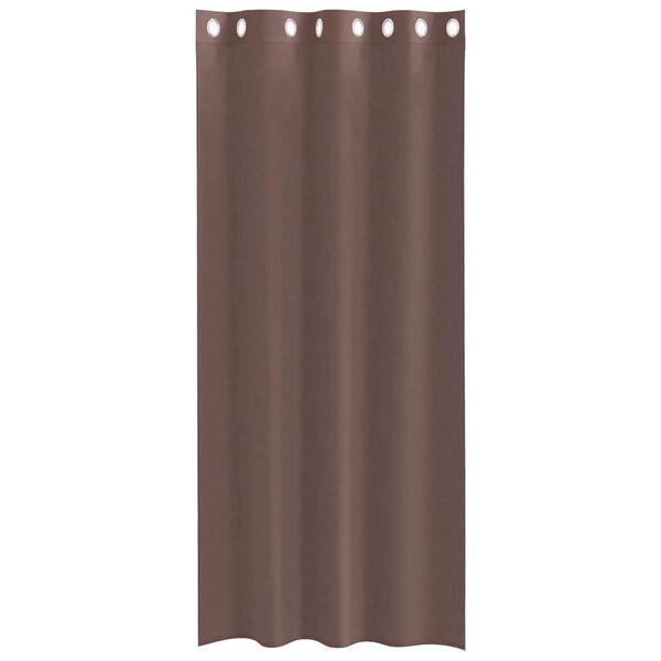 vidaXL Κουρτίνες Voile με ροδέλες 2 τεμάχια Καφέ 140x245 εκ.