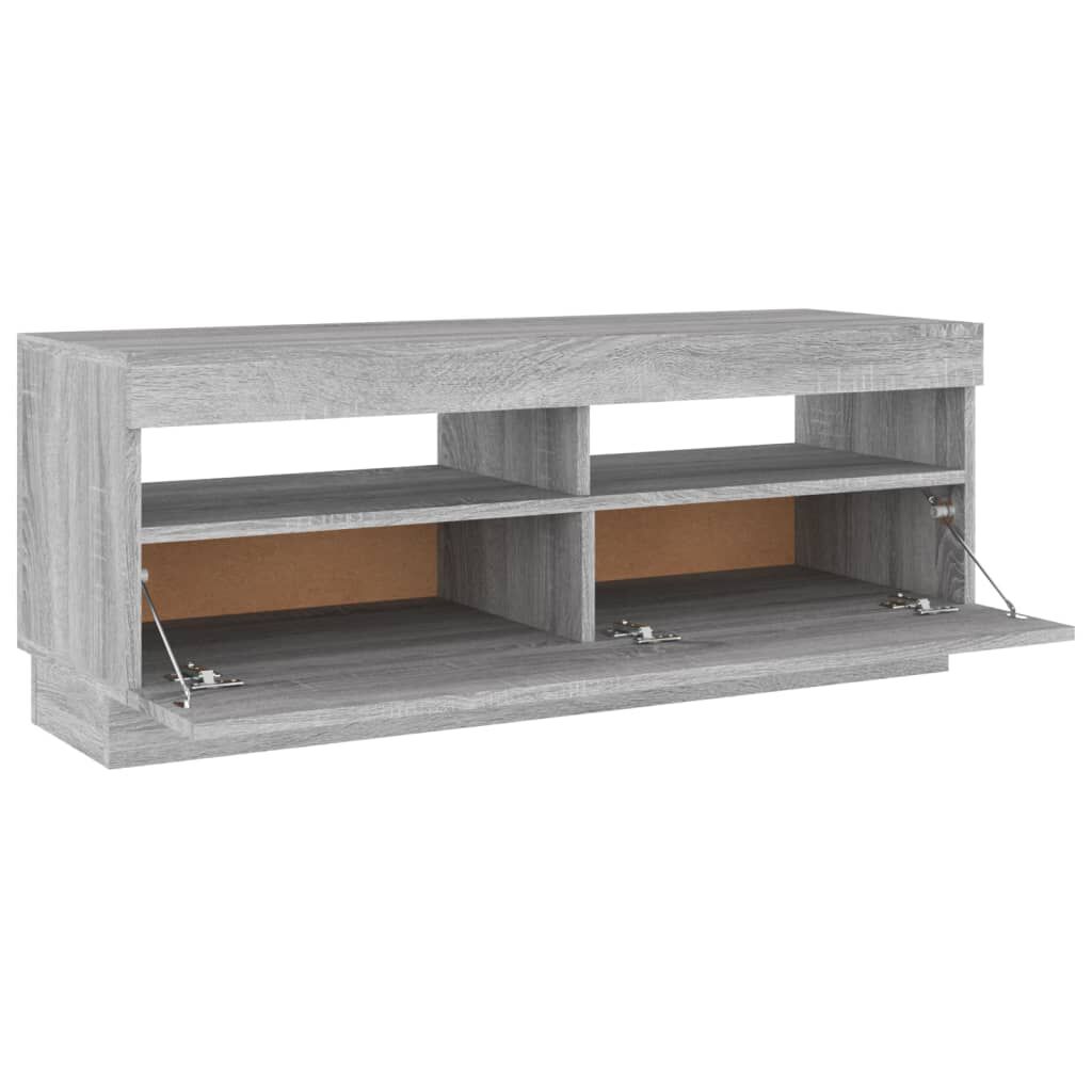 vidaXL Έπιπλο Τηλεόρασης με LED Γκρι Sonoma 100x35x40 εκ.