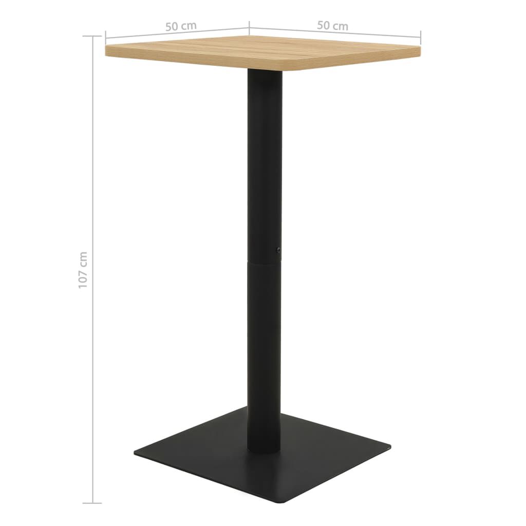 vidaXL Τραπέζι Bistro Χρώμα Δρυός 50 x 50 x 107 εκ.