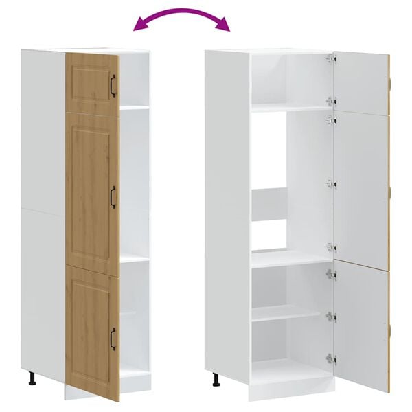 vidaXL Ντουλάπι κουζίνας "Kalmar" High Gloss White Engineered Wood
