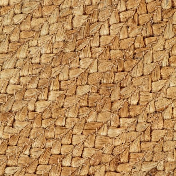 vidaXL Χαλί με Κυματιστές Άκρες Πλεκτό Στρογγυλό 90 εκ. από Γιούτα